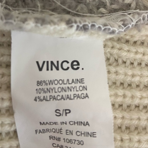 Vince Graphic Textured Draped Wool Alpaca Blend Cardigan size Small - Picture 9 of 10